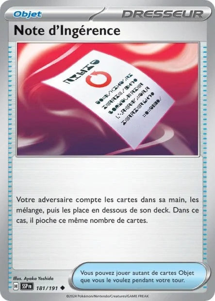 181 - Note d'Ingérence