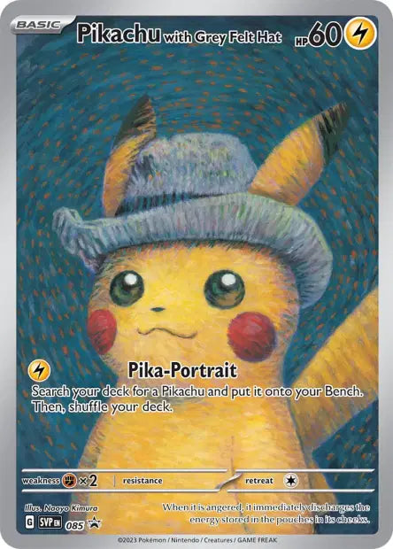 085 - Pikachu with Grey Felt Hat